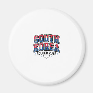 Zuid-Korea Voetbal 2026 Voetbal Vet Land Typogr Magneet