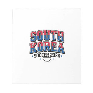 Zuid-Korea Voetbal 2026 Voetbal Vet Land Typogr Notitieblok