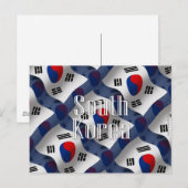 Zuid-Korea Waving Flag Briefkaart (Voorkant / Achterkant)