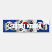 Zuid-Korea Waving Flag Bumpersticker (Voorkant)