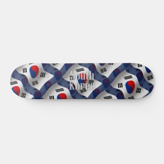 Zuid-Korea Waving Flag Skateboard (Horizontaal)