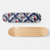Zuid-Korea Waving Flag Skateboard (Horizontaal)