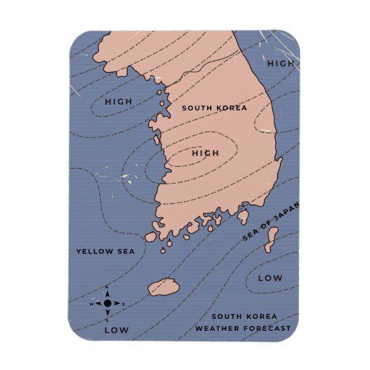Zuid-Korea Weersvoorspelling Magneet (Verticaal)