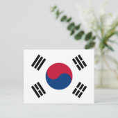 Zuid-Korea (Zuid-Koreaans) Vlag Briefkaart (Staand voorkant)