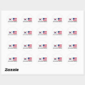 Zuid-Koreaans Amerikaans Ronde Sticker (Vel)