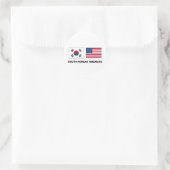 Zuid-Koreaans Amerikaans Ronde Sticker (Tas)