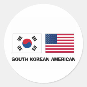 Zuid-Koreaans Amerikaans Ronde Sticker