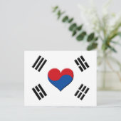 Zuid-Koreaans hart Briefkaart (Staand voorkant)