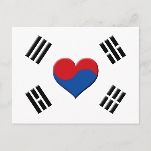 Zuid-Koreaans hart Briefkaart (Voorkant)