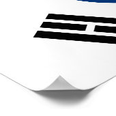 Zuid-Koreaans Poster met vlag - 16,50 x 11 inch (Hoek)