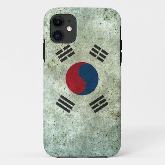 Zuid-Koreaans vlaggeijverig staaleffect Case-Mate iPhone Case (Achterkant)
