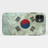 Zuid-Koreaans vlaggeijverig staaleffect Case-Mate iPhone Case (Achterkant (horizontaal))