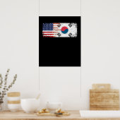 Zuid-Koreaanse Amerikaanse vlag Poster (Keuken)