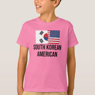 Zuid-Koreaanse Amerikaanse vlag T-shirt