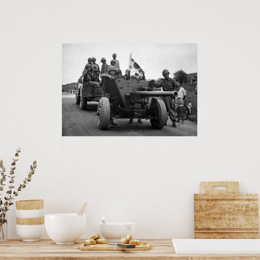 Zuid-Koreaanse artilleristen Poster (Keuken)