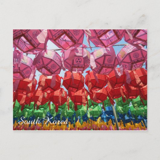 Zuid-Koreaanse boeddhistische lantaarns Briefkaart (Voorkant)