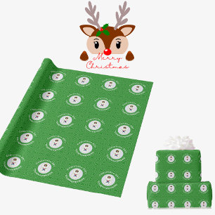 Zuid-Koreaanse engel kerst vlag gepersonaliseerd Cadeaupapier
