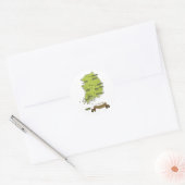 Zuid-Koreaanse kaart Ronde Sticker (Envelop)