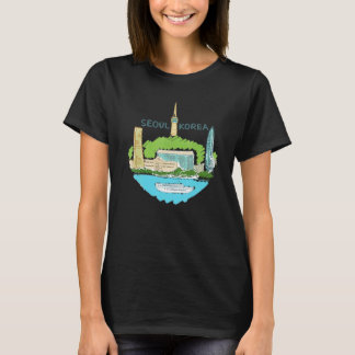 Zuid-Koreaanse stad Seoul souvenir voor mannen vro T-shirt