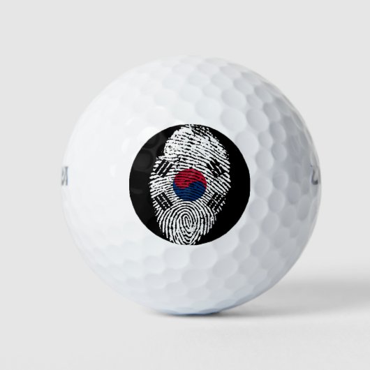 Zuid-Koreaanse touch vingerafdrukvlag Golfballen (Voorkant)