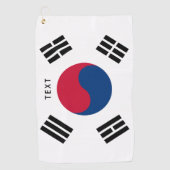 Zuid-Koreaanse vlag, aangepast golfcadeau Golfhanddoek (Voorkant)