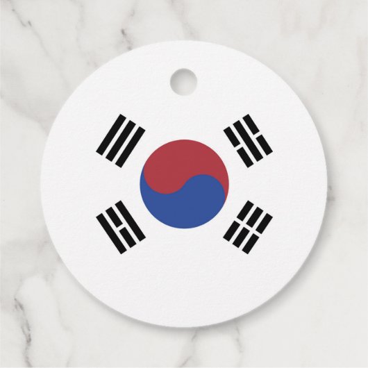 Zuid-Koreaanse vlag Bedankjes Labels (Achterkant)