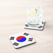 Zuid-Koreaanse vlag Bier Onderzetter (Rechterzijde)