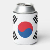 Zuid-Koreaanse vlag Blikjeskoeler (Blikje Achterkant)
