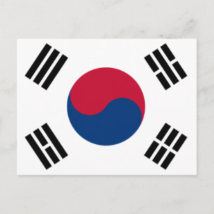 Zuid-Koreaanse vlag Briefkaart