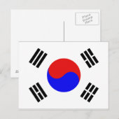 Zuid-Koreaanse vlag Briefkaart (Voorkant / Achterkant)
