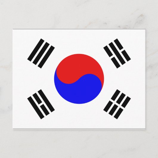 Zuid-Koreaanse vlag Briefkaart (Voorkant)