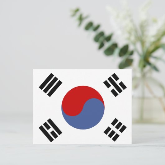 Zuid-Koreaanse vlag Briefkaart (Staand voorkant)