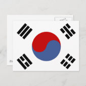Zuid-Koreaanse vlag Briefkaart (Voorkant / Achterkant)