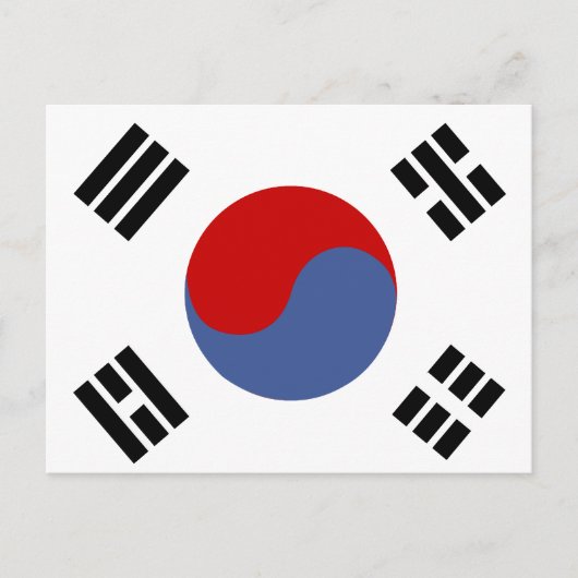 Zuid-Koreaanse vlag Briefkaart (Voorkant)
