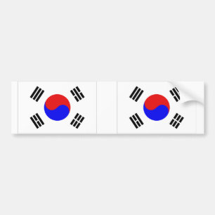 Zuid-Koreaanse vlag Bumpersticker