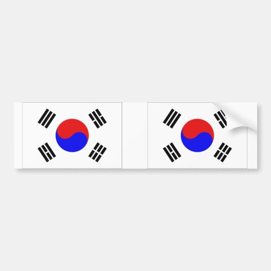 Zuid-Koreaanse vlag Bumpersticker (Voorkant)
