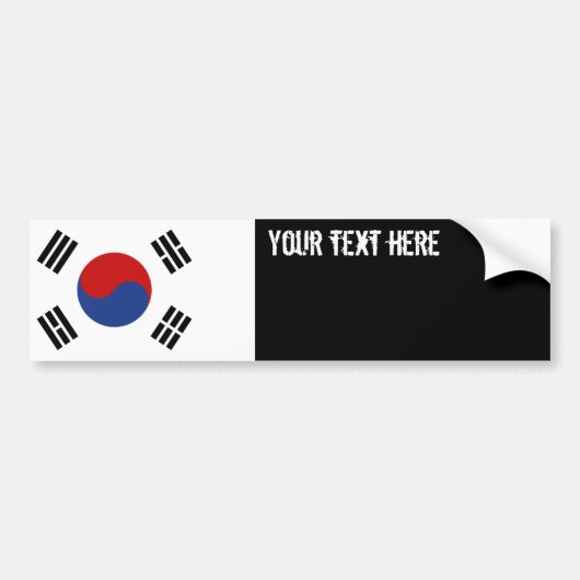 Zuid-Koreaanse vlag Bumpersticker (Voorkant)