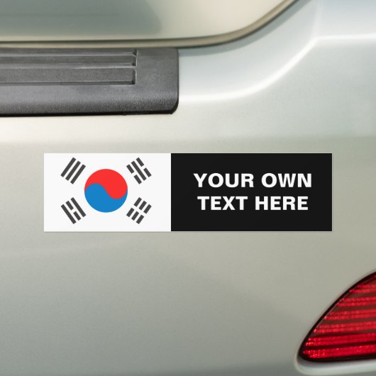 Zuid-Koreaanse vlag Bumpersticker (Op auto)