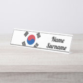 Zuid-Koreaanse vlag Bureau Naambordje (Voorkant)