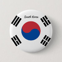 Zuid-Koreaanse vlag Button