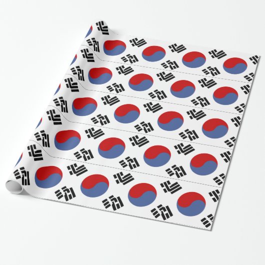 Zuid-Koreaanse vlag Cadeaupapier (Uitgerold)