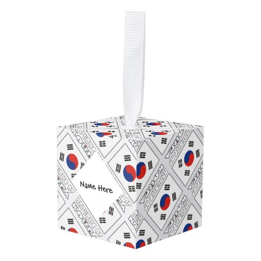 Zuid-Koreaanse vlag Decoratie (Voorkant hoekig)