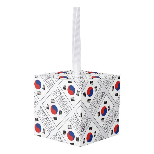 Zuid-Koreaanse vlag Decoratie (Achter hoekig)