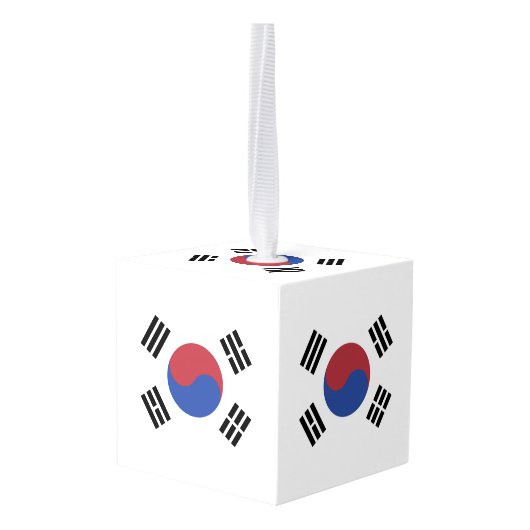 Zuid-Koreaanse vlag Decoratie (Achter hoekig)