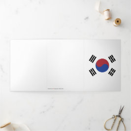 Zuid-Koreaanse vlag Drieluik Kaart