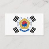Zuid-Koreaanse Vlag & Embleem, Vlag van Zuid-Korea Visitekaartje (Voorkant)