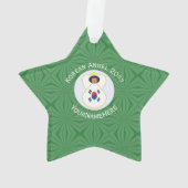 Zuid-Koreaanse vlag Engel Jaar met Jouw naam Star Ornament (achterkant)