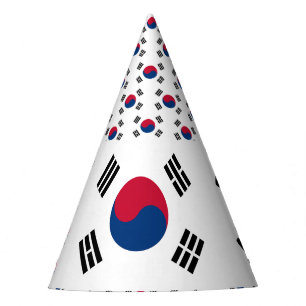 Zuid-Koreaanse vlag Feesthoedjes