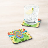 Zuid-Koreaanse vlag geïnspireerde Abstracte kunstp Bier Onderzetter (Rechterzijde)