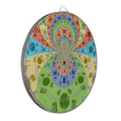 Zuid-Koreaanse vlag geïnspireerde Abstracte kunstp Dartbord (Voorkant Links)